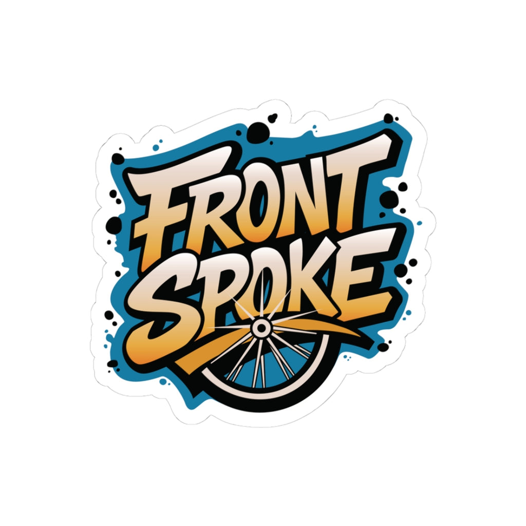 Front Spoke Kiss-Cut Glossy Stickers
